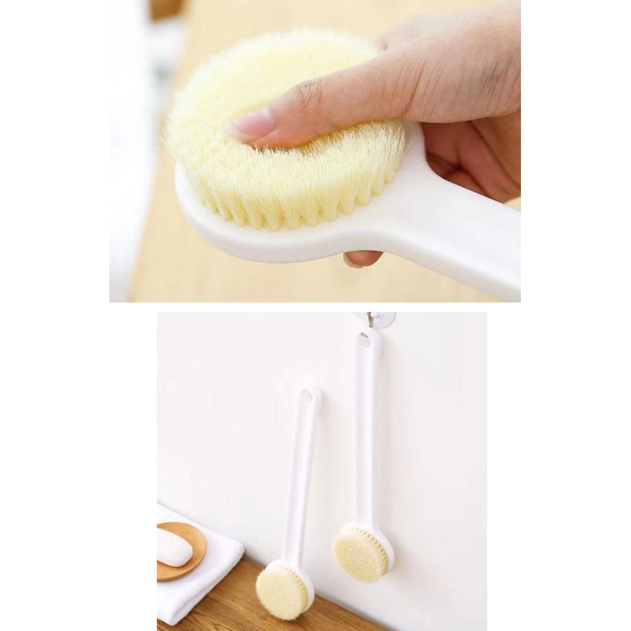 ボディブラシ シャワーブラシ 背中洗いブラシ 臭わない 35cm 背中 に届きやすい 柔らかい素材で快適マッサージ 入浴 お風呂 バス用品 全身 体洗い |  | 02