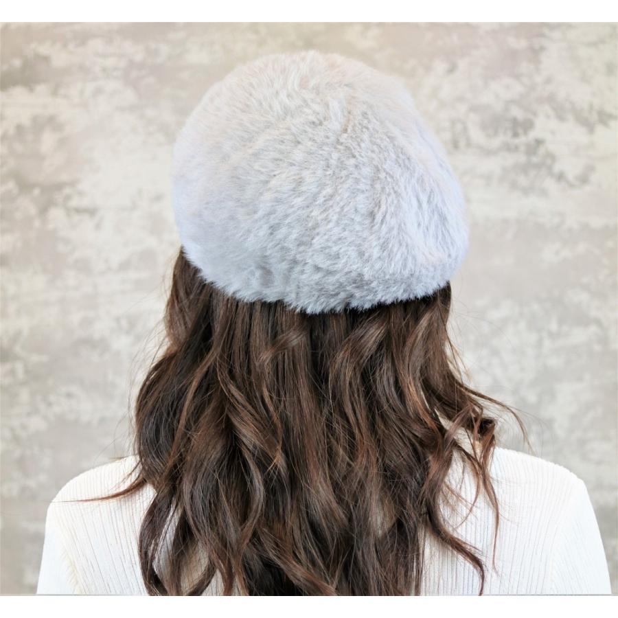 ベレー フェイク ファー ベレー帽 エコファー 帽子 白 黒 0237 Damon S 通販 Yahoo ショッピング