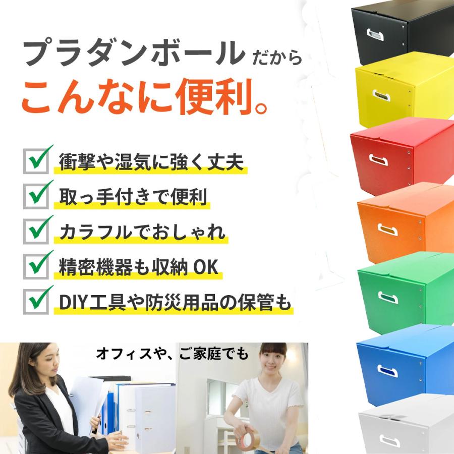 だんぼーる本舗 折りたたみ式 プラダン 収納BOX 1枚セット（全5色