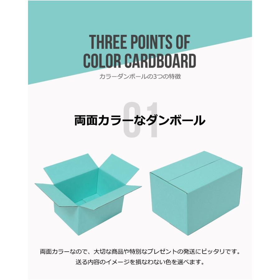 だんぼーる本舗 両面 カラーダンボール 60サイズ 20枚セット（白色