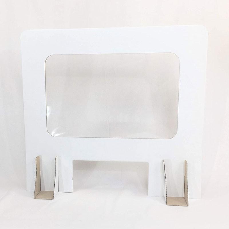 受付用パーテーション 卓上間仕切り 受付用マドワクダナ (Madowaku-Dana) 2枚入り1ケース 簡単設置 幅74cm 高さ68cm ホワイト スタンダードサイズ |  | 01