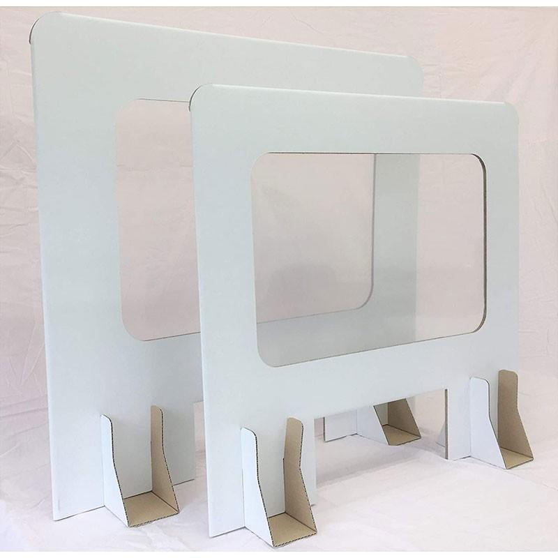 受付用パーテーション 卓上間仕切り 受付用マドワクダナ (Madowaku-Dana) 2枚入り1ケース 簡単設置 幅74cm 高さ68cm ホワイト スタンダードサイズ |  | 04