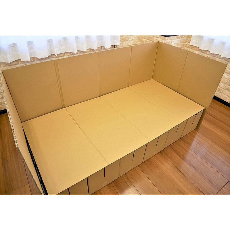 Nedoko-Dana (ネドコダナ) 非常用ベッド 緊急災害時用組立てベッド 企業も採用 ダンボール 組み立て式 防災グッズ プライバシー仕切付き タチバナ産業 | 