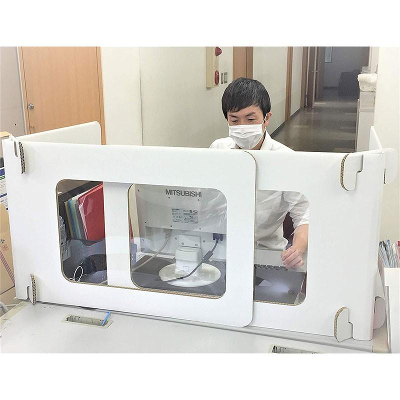 だんぼーる本舗 デスク用シキリダナ (Shikiri-Dana) ウィンドウ 窓付き １セット ２枚入 【パーテーション・卓上間仕切り・オフィス】 |  | 04