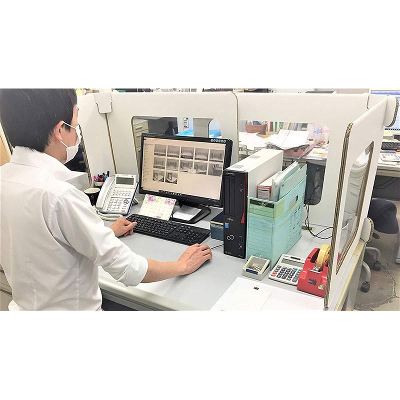 だんぼーる本舗 デスク用シキリダナ (Shikiri-Dana) ウィンドウ 窓付き １セット ２枚入 【パーテーション・卓上間仕切り・オフィス】 |  | 05