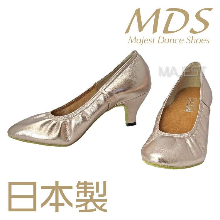 【受注生産】【予約注文】社交ダンス シューズ 外反母趾 モダン シューズ 日本製 MDS ソフトクッション【送料無料】(YJ-M-63-G)革 本革 皮 バニオン ワイド 幅広