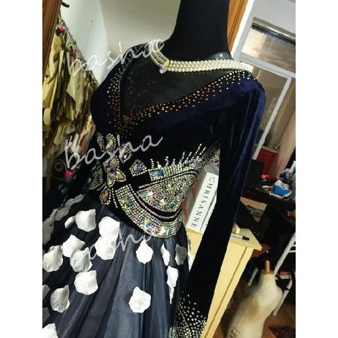 社交ダンス用スタンダードドレス　セミオーダー可能 レディース社交ダンス衣装　競技ドレス　ワルツドレス高級品　発表会用演出服パーティードレスワンピース　セミオーダー可