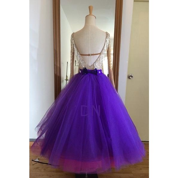 【タイムセール】 社交ダンス用スタンダードドレス　セミオーダー可能 【MYK2538797468】(89100円)