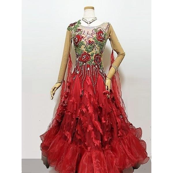 人気ブランドを 正装モダンドレス M ワイン ベージュ 特別企画品 社交ダンス衣装 最も優遇 Www Bynaric In