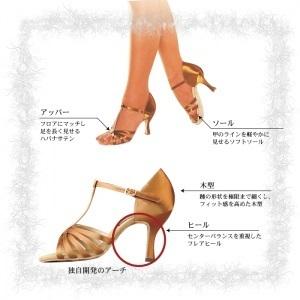 KentDance ルーナ BX ハバナサテン 8cm/7.5cmフレアーヒール 21.5cm