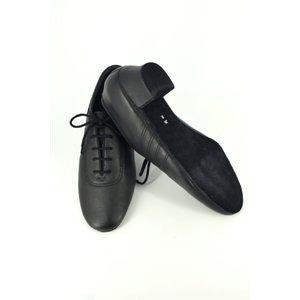 タカダンス ラテン シューズ No.009 ブラックレザー ヒール4cm 社交ダンスシューズ 本革 タカダンスオリジナル 男性用 幅広対応 社交ダンス 競技 デモ