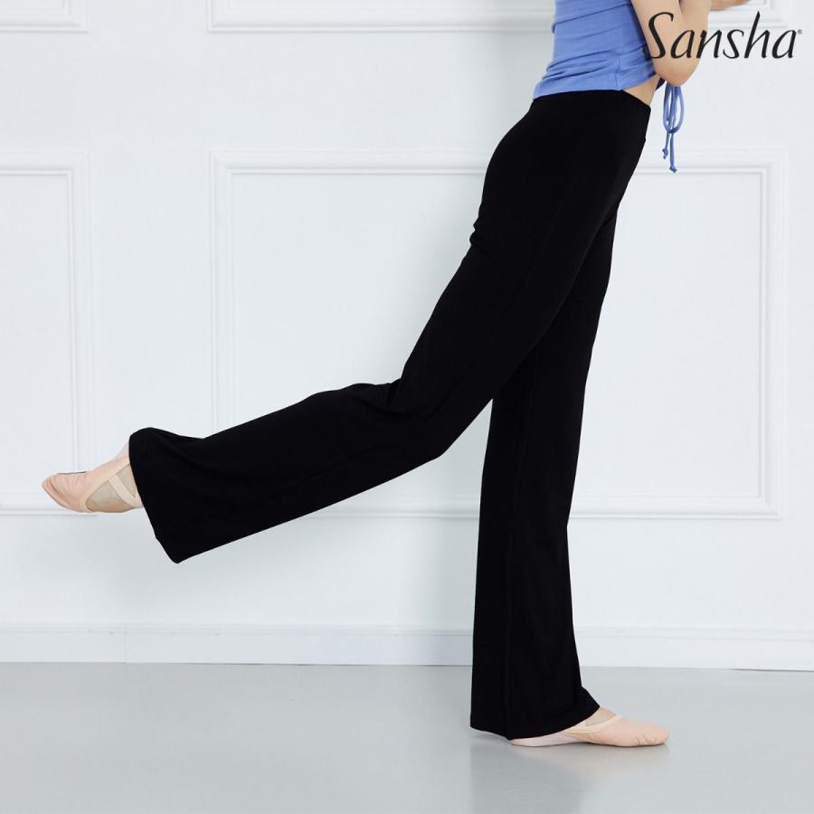 Sansha（サンシャ） ダンスパンツ レディース 黒 バレエ ロングパンツ