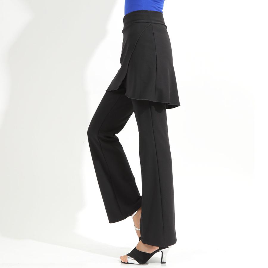 ヒップカバー ダンスパンツ ジャズパンツ スカート付 ジャズダンス ヨガパンツ ストレッチ 美脚 脚長 | ZUM | 13