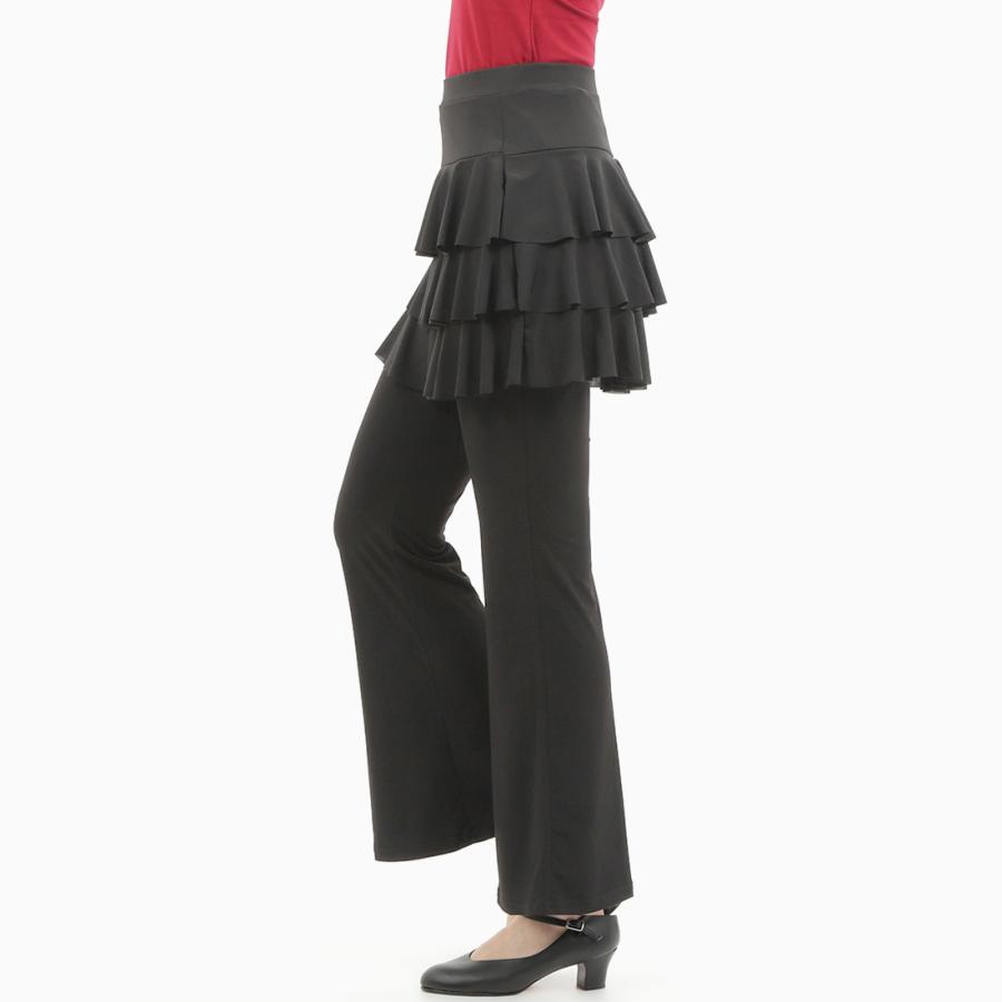 ダンス・ヨガ スカート付パンツ パンツ スカート ZUM(スム) SET501 オーバースカート 美脚 脚長 美尻 体型カバー ダンスパンツ ジャズダンス ヨガパンツ | ZUM | 13