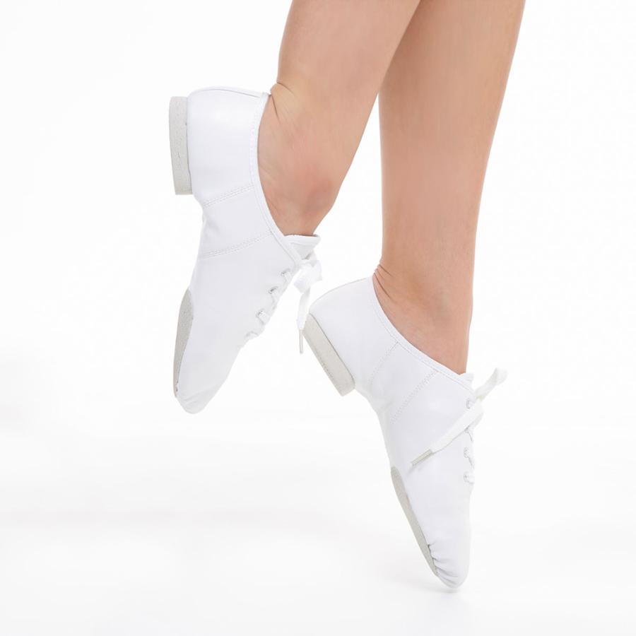 ZUM ZUM(スム) ジャズシューズ ホワイト 白（合成皮革・ゴム底