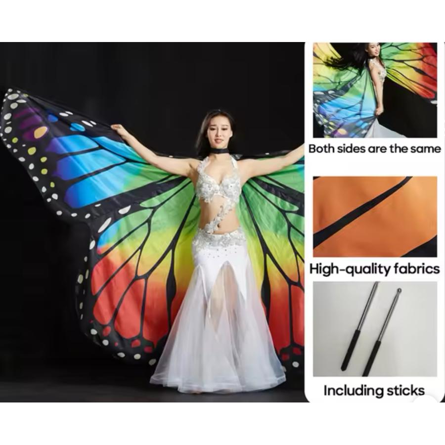 ベリーダンスイシスウィングバタフライ Isis wings の羽棒でカラフルな