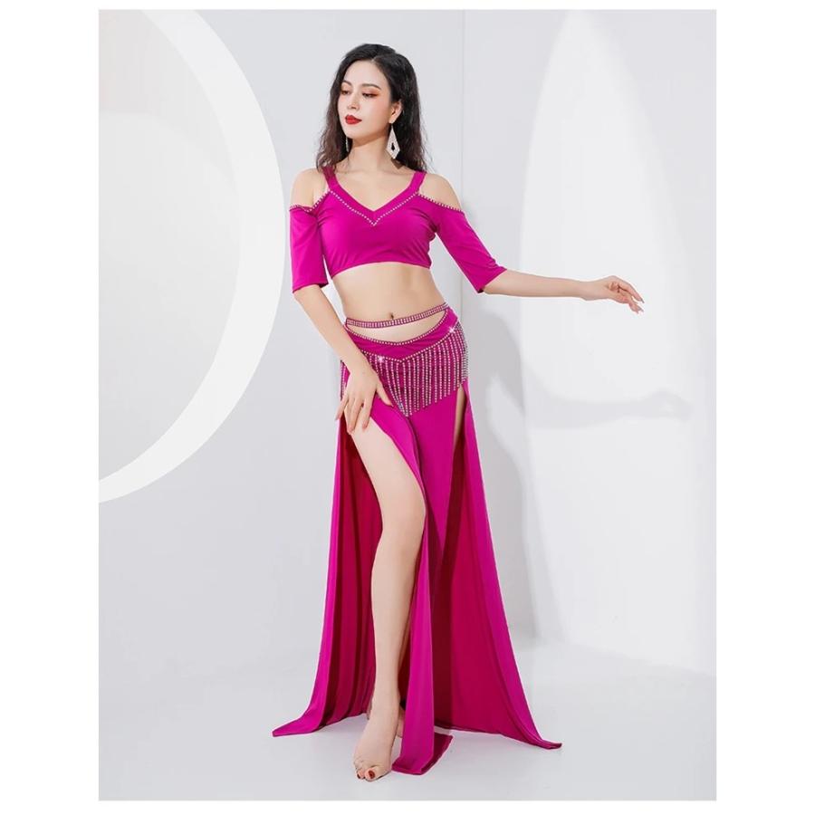 新品ベリーダンスセットアップ　オリエンタル ピンクMサイズ 新品ベリーダンス衣装 セットアップ ピンクオリエンタル