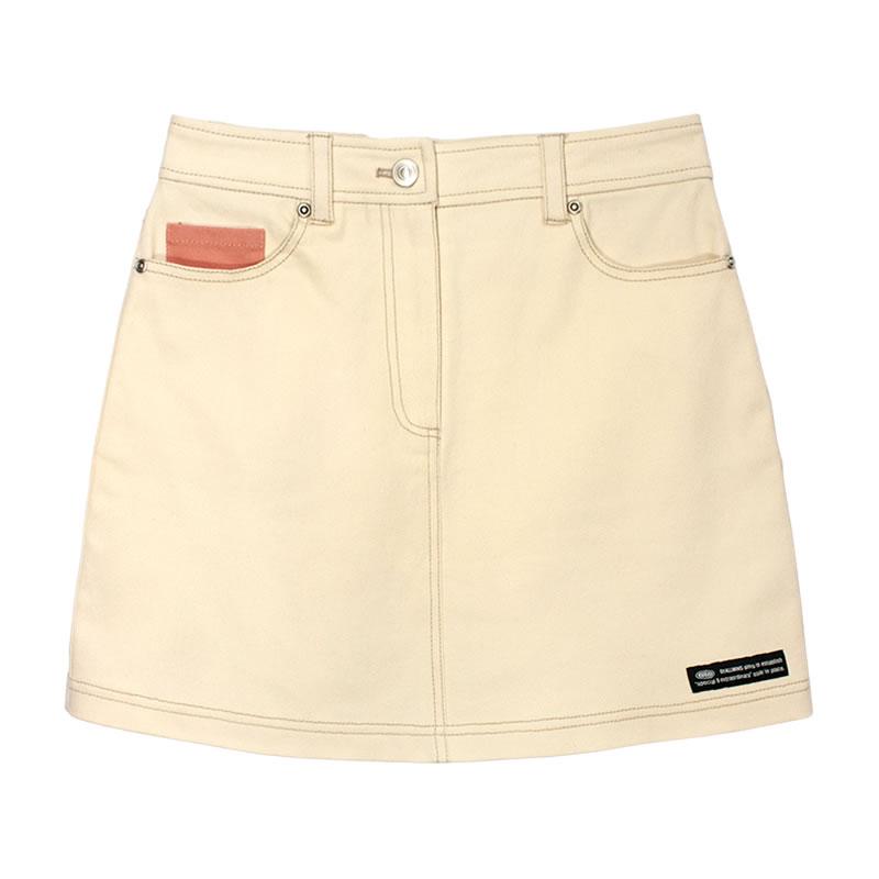 byallmins バイオールミーンズ ストレッチツイル ミニスカート 1.44MB FLOPPY Mini Skirts アイボリー BM201WCASK004 レディース 韓国ファッション ブランド | ブランド登録なし | 01