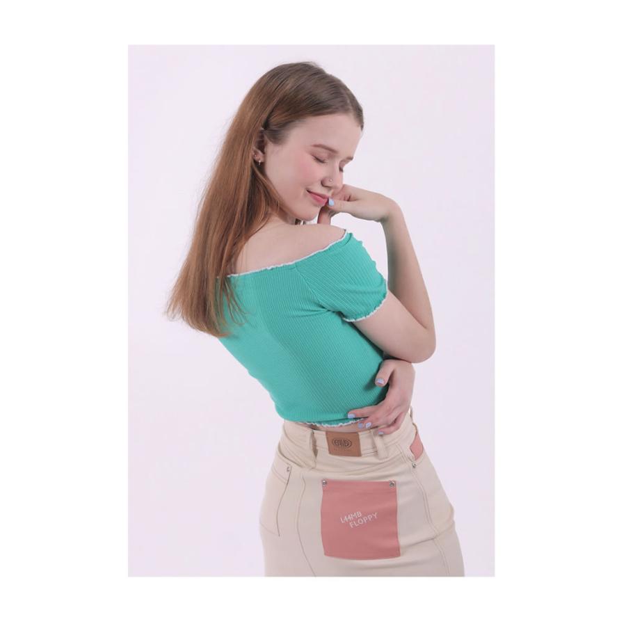 byallmins バイオールミーンズ ストレッチツイル ミニスカート 1.44MB FLOPPY Mini Skirts アイボリー BM201WCASK004 レディース 韓国ファッション ブランド | ブランド登録なし | 05