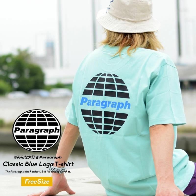 Paragraph パラグラフ Tシャツ メンズ レディース ロゴ バックプリント ブランド Classic Blue Logo T-shirt No.12 ミント | Paragraph