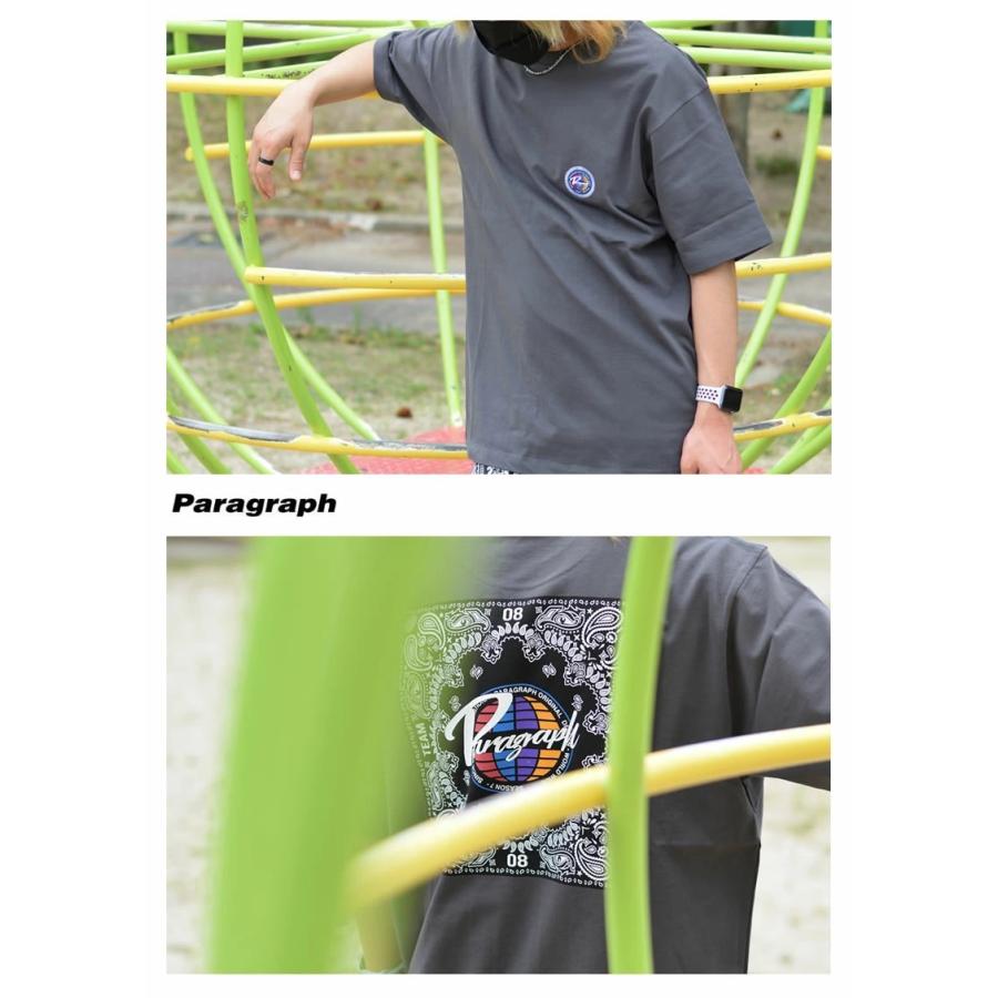 Paragraph パラグラフ Tシャツ メンズ レディース ロゴ バックプリント ブランド Paisley T-shirt No.13 チャコール | Paragraph | 03