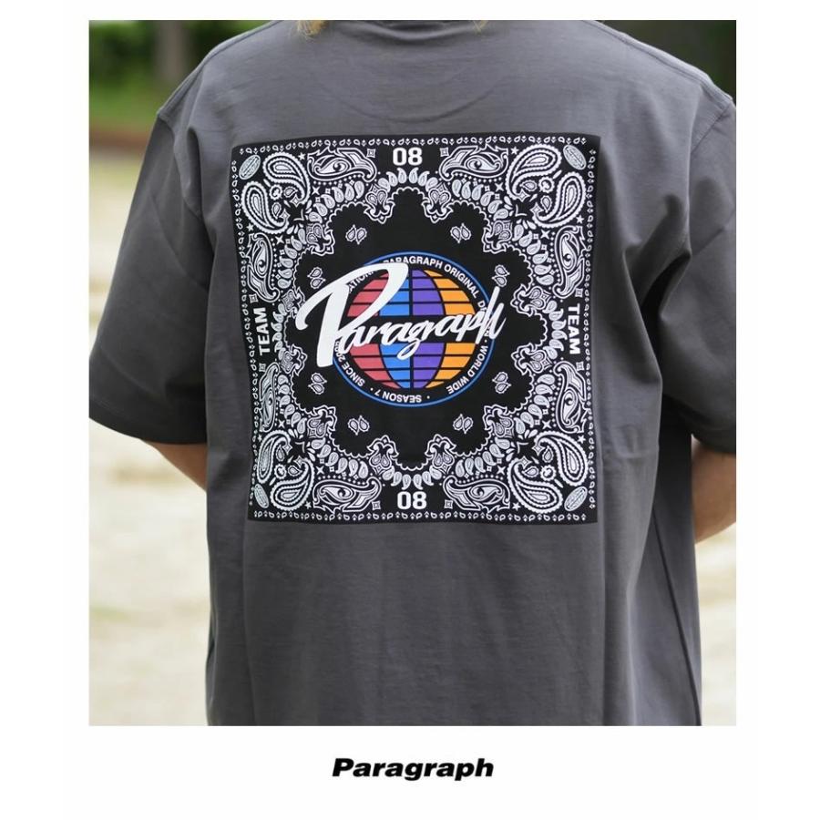 Paragraph パラグラフ Tシャツ メンズ レディース ロゴ バックプリント ブランド Paisley T-shirt No.13 チャコール | Paragraph | 05