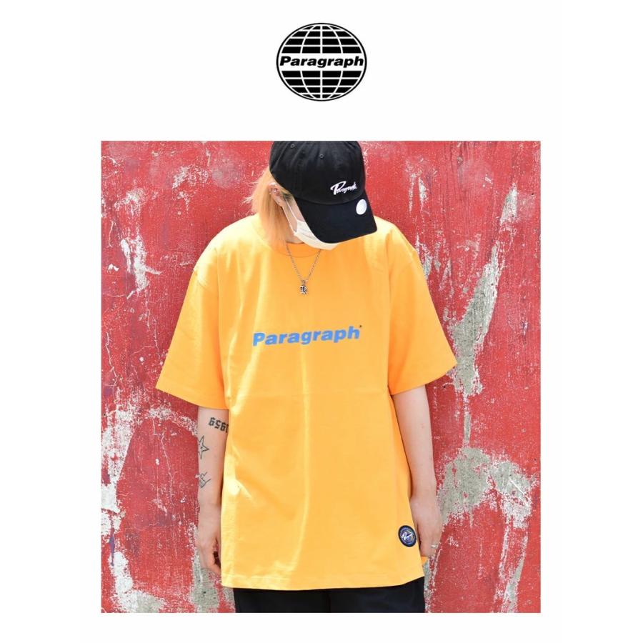 Paragraph パラグラフ Tシャツ メンズ レディース ロゴ バックプリント ブランド Classic Blue Logo T-shirt No.12 オレンジ | Paragraph | 03