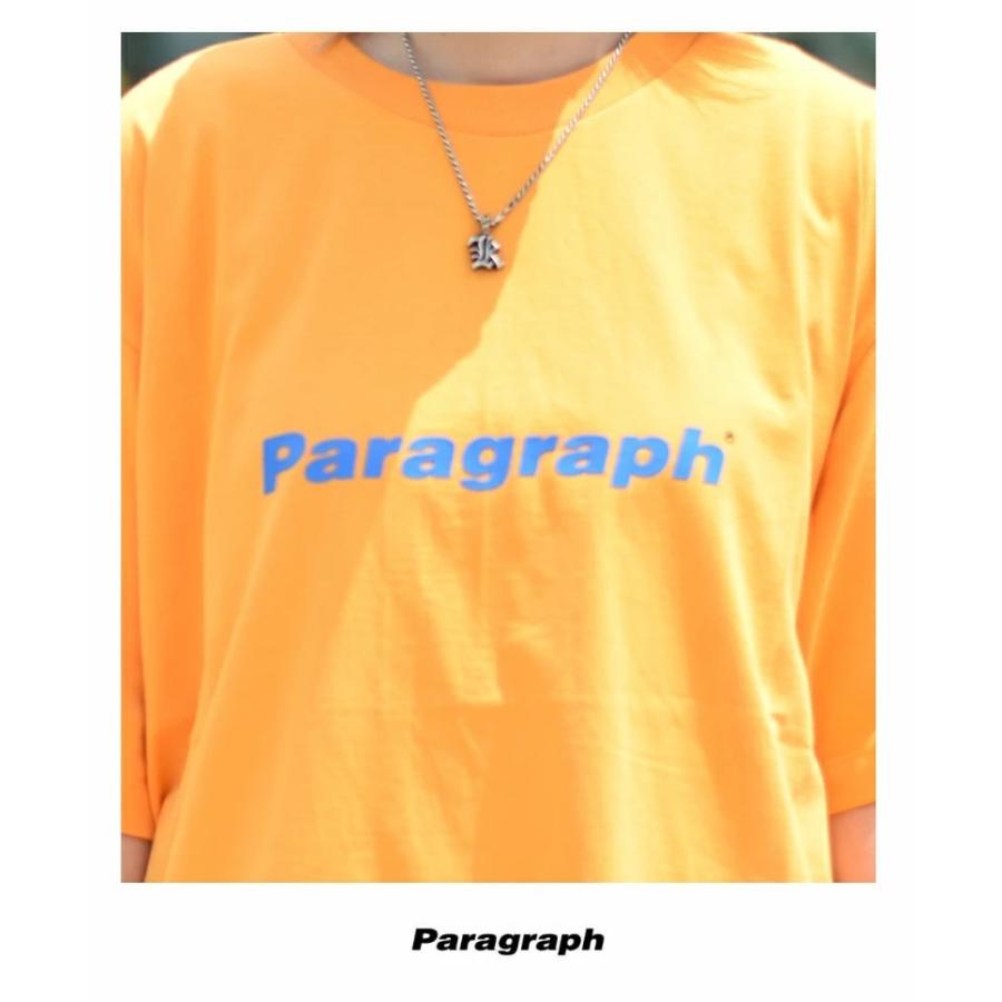 Paragraph パラグラフ Tシャツ メンズ レディース ロゴ バックプリント ブランド Classic Blue Logo T-shirt No.12 オレンジ | Paragraph | 05
