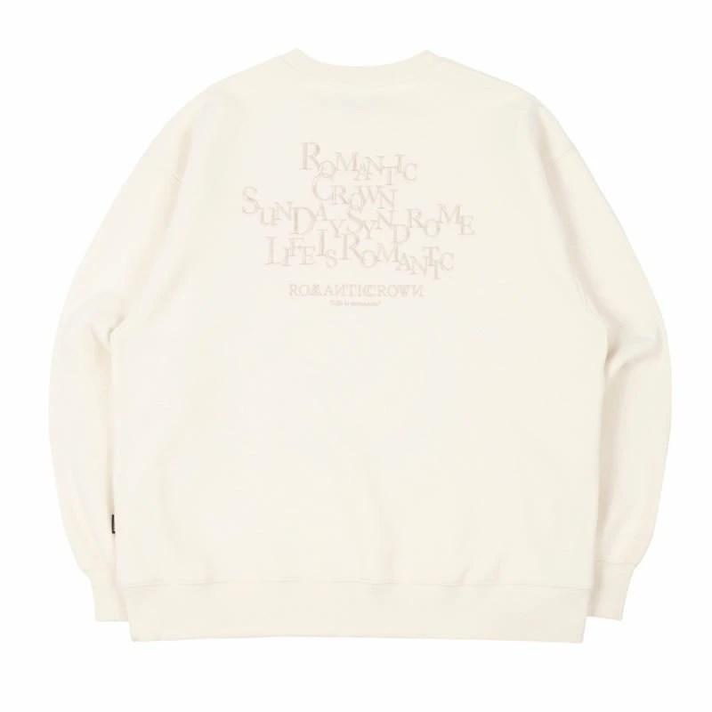 ROMANTIC CROWN ロマンティッククラウン スウェット トレーナー オーバーサイズ ビッグシルエット CEREMONY LAUREL  SWEATSHIRTS オートミール