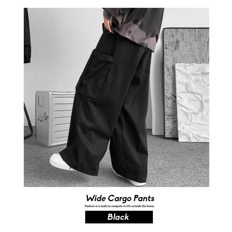 ワイドパンツ カーゴパンツ メンズ ゆったり 太め おしゃれ ブランド ストリート系 韓国ファッション 韓国服 Stdtm041 Shoowtime 韓国ファッション 通販 Yahoo ショッピング