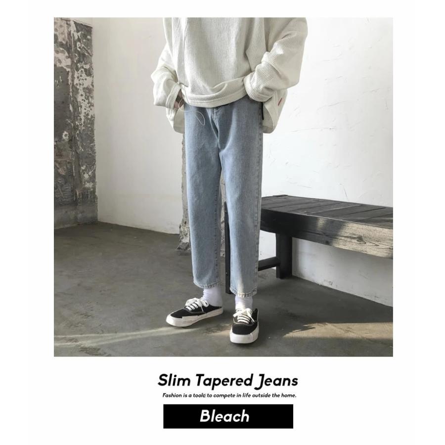 Shoowtime デニムパンツ ジーンズ メンズ スリム テーパード
