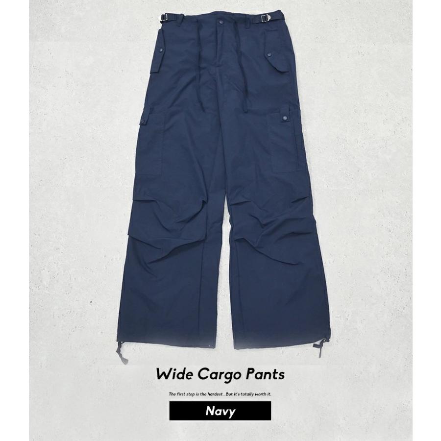 カーゴパンツ メンズ ワイド ゆったり 太め ミリタリー リップストップ生地 韓国 ブランド 大きいサイズ おしゃれ ストリート系 人気 | Shoowtime | 14