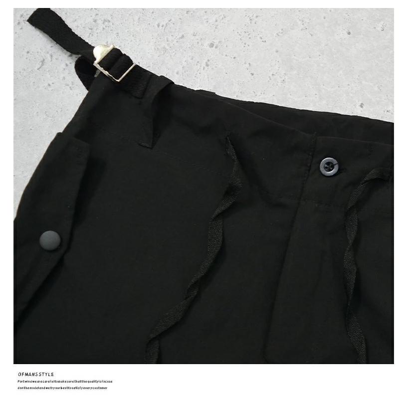 カーゴパンツ メンズ ワイド ゆったり 太め ミリタリー リップストップ生地 韓国 ブランド 大きいサイズ おしゃれ ストリート系 人気 | Shoowtime | 16