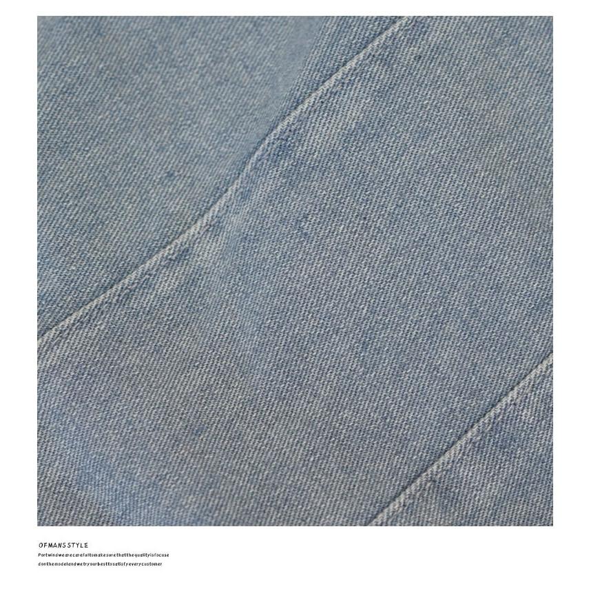 デニムパンツ メンズ ルーズフィット タック バルーン ワイド デニム イージーパンツ ジーンズ ビンテージ ウォッシュブルー ウエスト調整可 | Shoowtime | 08