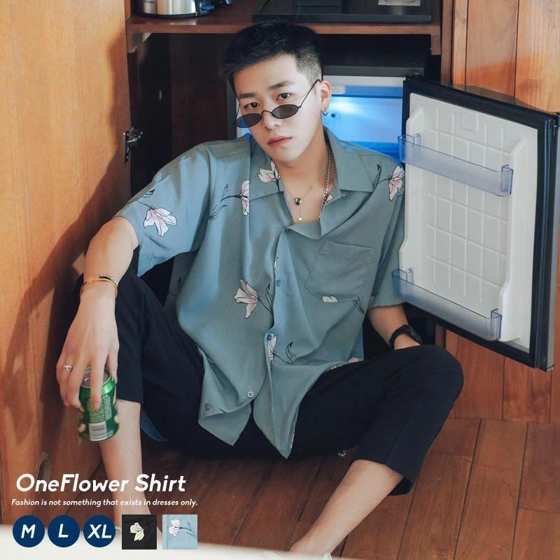 アロハシャツ メンズ 半袖 オーバーサイズ ビッグシルエット 花柄 涼しい ブランド おしゃれ 韓国 ファッション ストリート系 服 夏 Stotm002 Shoowtime 韓国ファッション 通販 Yahoo ショッピング
