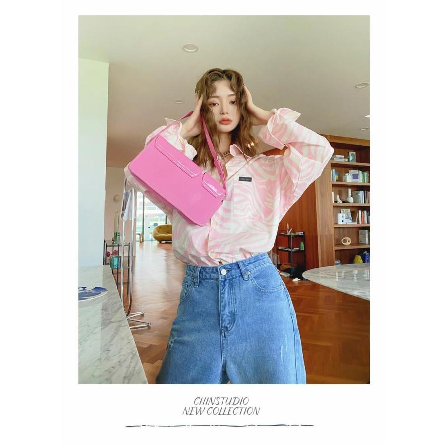 ゼブラ柄シャツ ブラウス レディース 長袖 アニマル柄 かわいい 韓国