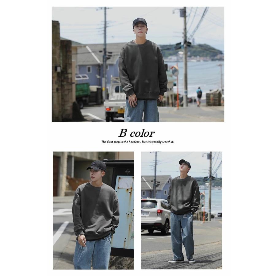 トレーナー スウェット メンズ ビッグシルエット オーバーサイズ おしゃれ かっこいい 韓国ファッション ブランド ストリート系 秋冬 Stptm008 Shoowtime 韓国ファッション 通販 Yahoo ショッピング