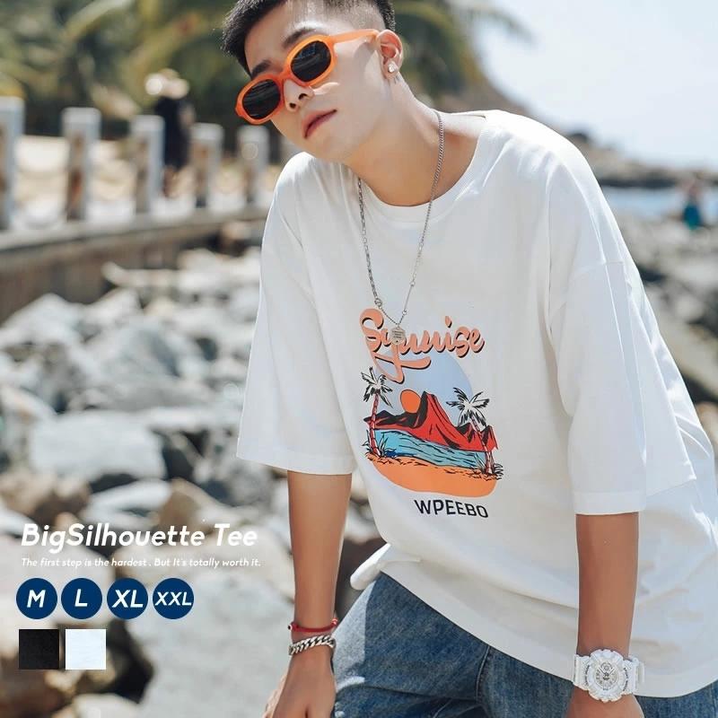 Tシャツ メンズ ビッグシルエット オーバーサイズ レトロサーフプリント 韓国ファッション ストリート系 ブランド レディース Stttm062 Olchang 韓国ファッション 通販 Yahoo ショッピング