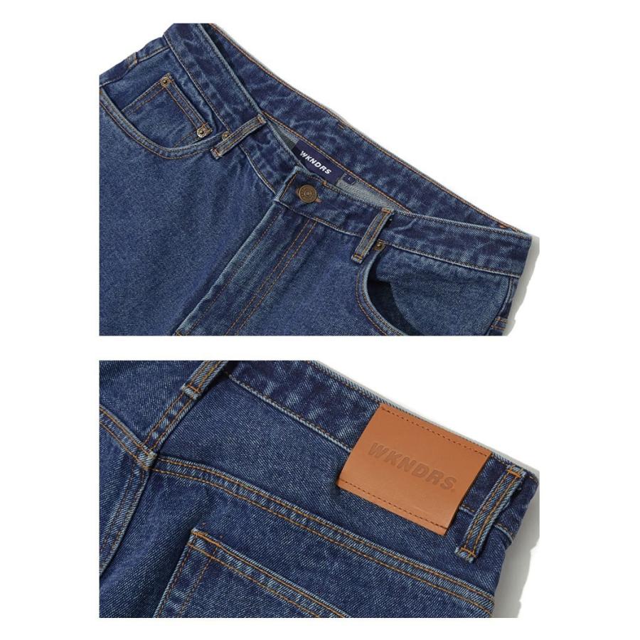 WKNDRS ウィークエンダーズ ベーシックデニムパンツ ダークデニム ジーンズ ワイドパンツ メンズ | WEEKEND（ER） | 03