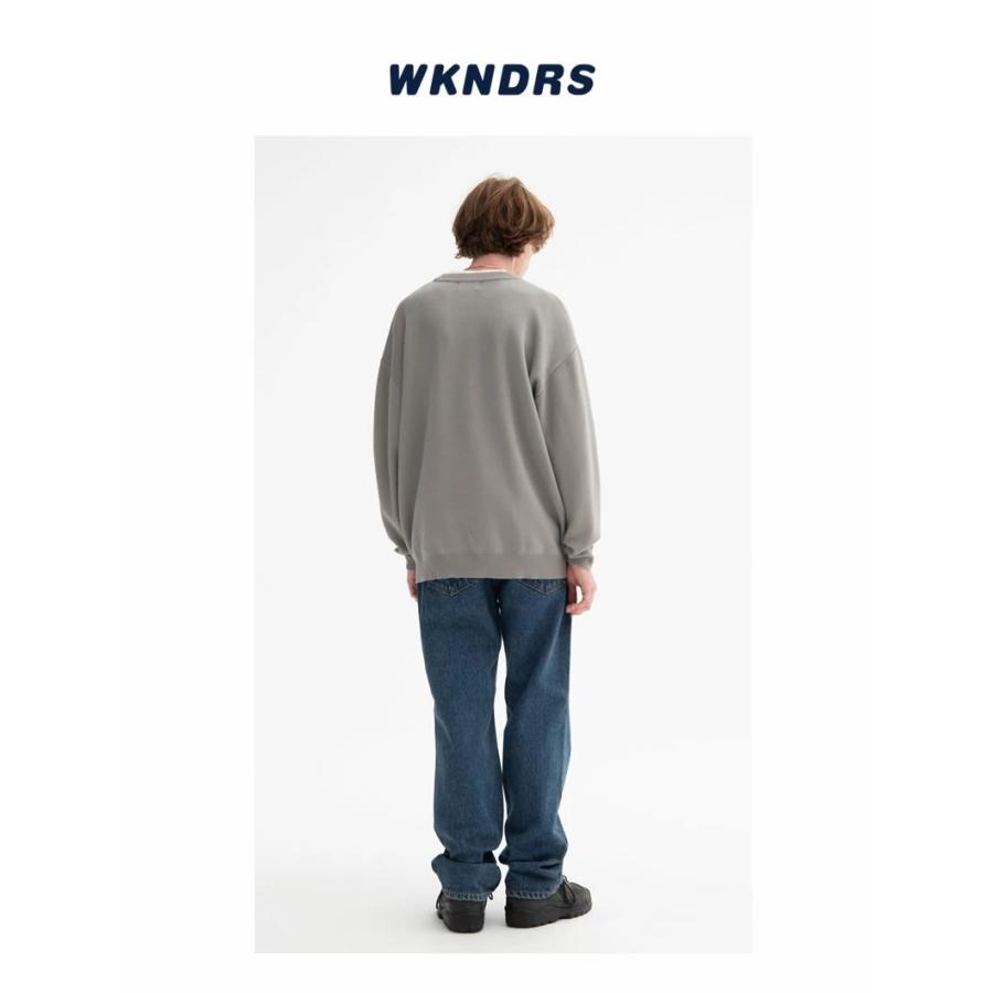 WKNDRS ウィークエンダーズ ベーシックデニムパンツ ダークデニム ジーンズ ワイドパンツ メンズ | WEEKEND（ER） | 05