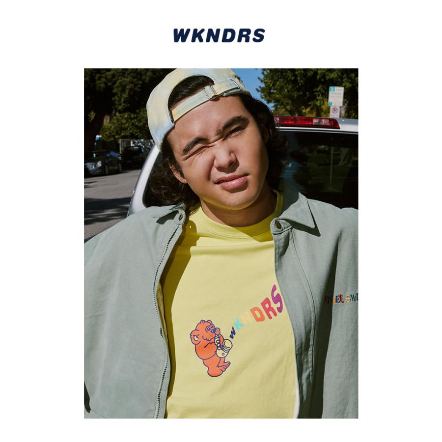 Wkndrs ウィークエンダーズ Tシャツ 半袖 イラスト Jiro イエロー メンズ ブランド 韓国ファッション ストリート カジュアル おしゃれ Wdttm013 Shoowtime 韓国ファッション 通販 Yahoo ショッピング