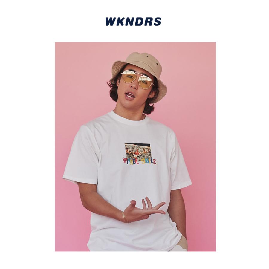 Wkndrs ウィークエンダーズ Tシャツ 半袖 イラスト ホワイト メンズ ブランド 韓国ファッション ストリート カジュアル おしゃれ Wdttm018 Shoowtime 韓国ファッション 通販 Yahoo ショッピング