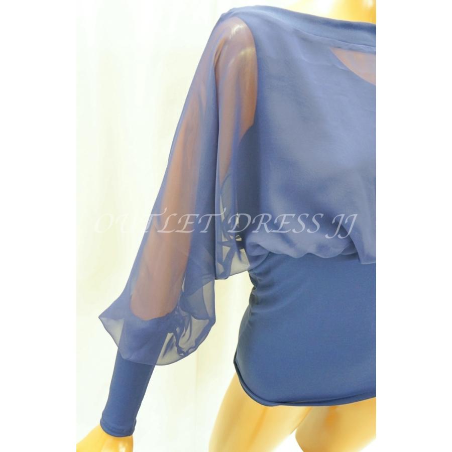 社交ダンス・ダンス衣装　 JJオリジナル ドルマンスリーブトップネイビー　S.M.L　定価：19,800円_6