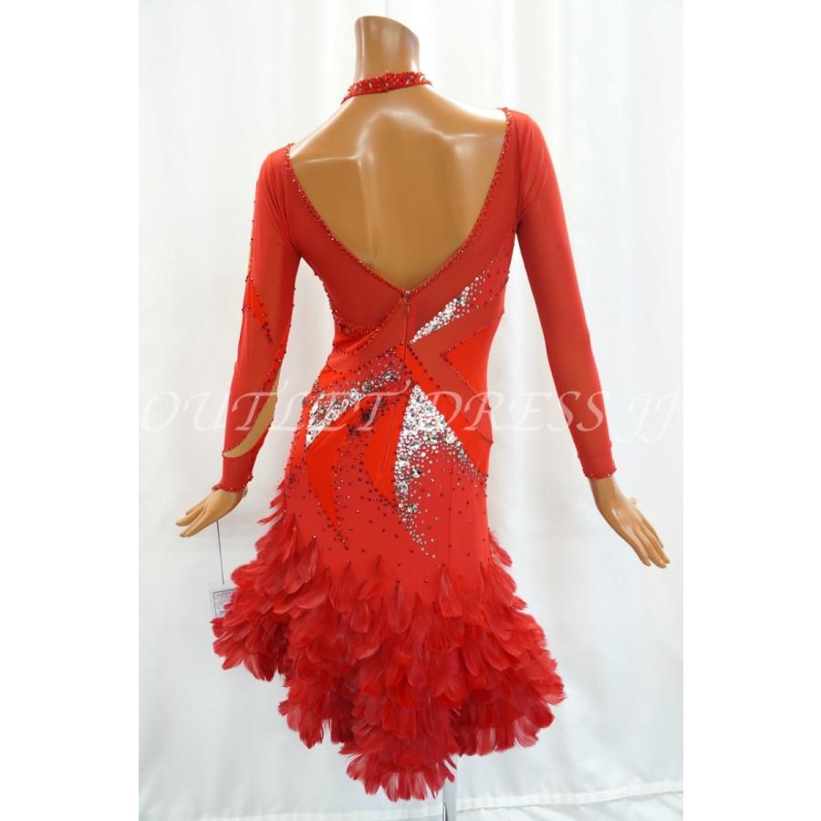 社交ダンス・ダンス衣装　インポート品　ヨーロッパ製 一点物　L418 フラメンコ羽 |  | 04