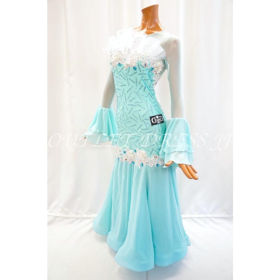 社交ダンス ダンス衣装 インポート品 レッスンウエア ヨーロッパ製 スタンダードドレス 一点物 社交ダンスドレス ダンス衣装 シューズ アクセサリー通販のダンスドレスjjプラス ダンスドレス レッスンウェアも取り扱ってます 8 新品委託 Mペールターコイズ Mサイズ