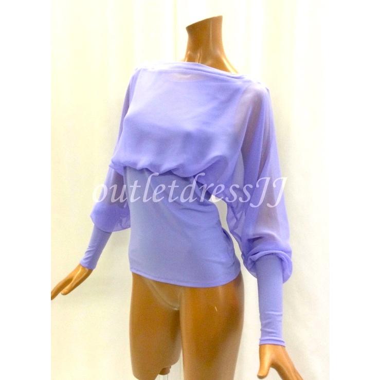 【SALE30%OFF】社交ダンス・ダンス衣装　JJオリジナル 【026T】パステルドルマンスリーブトップ　ビオラ　S.M　定価：19,800円（税込）