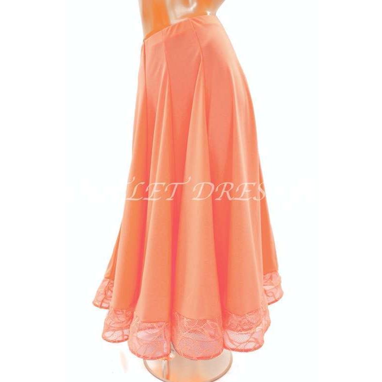 社交ダンスドレスMサイズピーチオレンジカラー