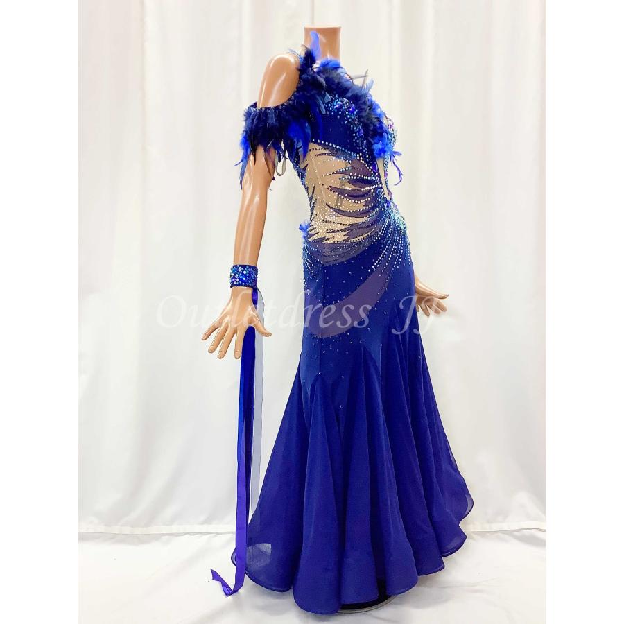 社交ダンスドレス スタンダードヨーロッパ製M スワロフスキー