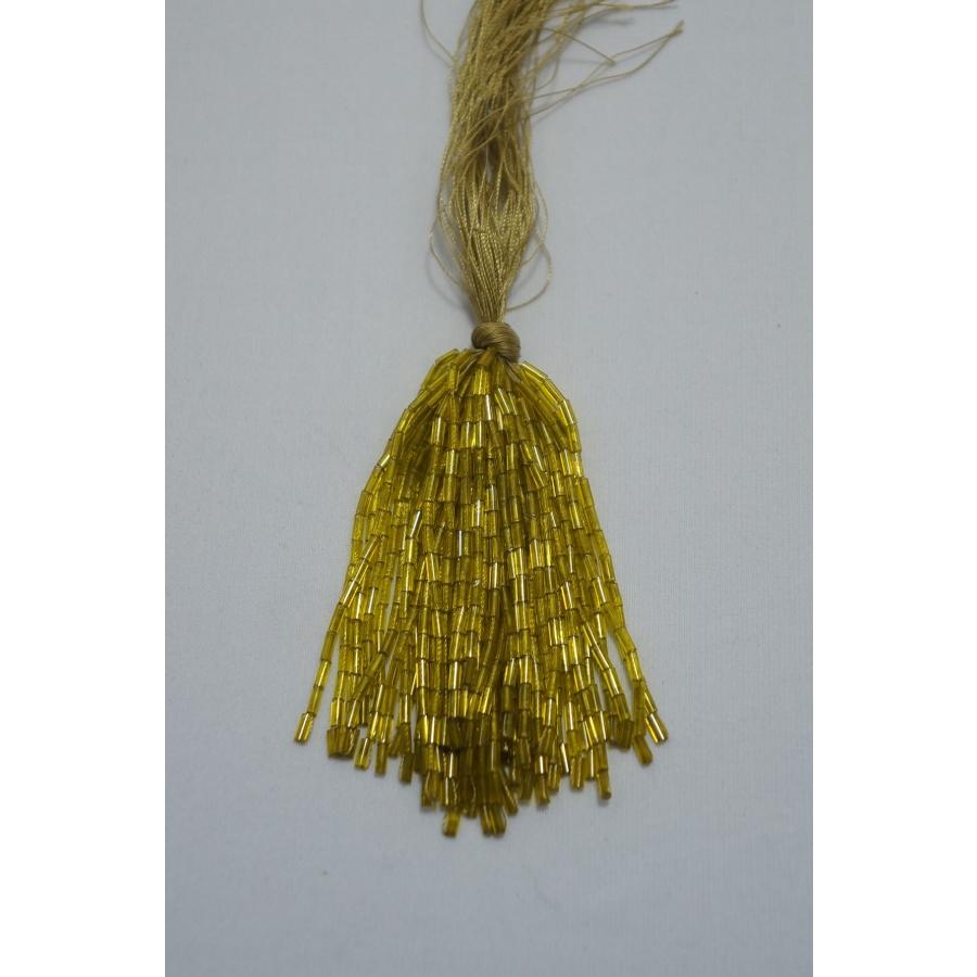 【SALE】クリスタルビーズ　糸通し竹ビーズ　7cm丈　50本｛シトリン｝ セール価格550円(込)/定価1,650円(込) | 