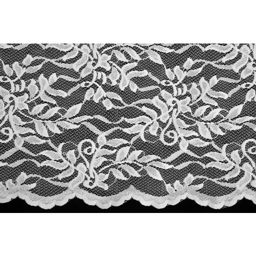 社交ダンス・ダンス衣装　 生地　英国製ストレッチレース｛エルザ-ホワイト｝50cm〜10cm刻み　10cm９６８円（込） | 
